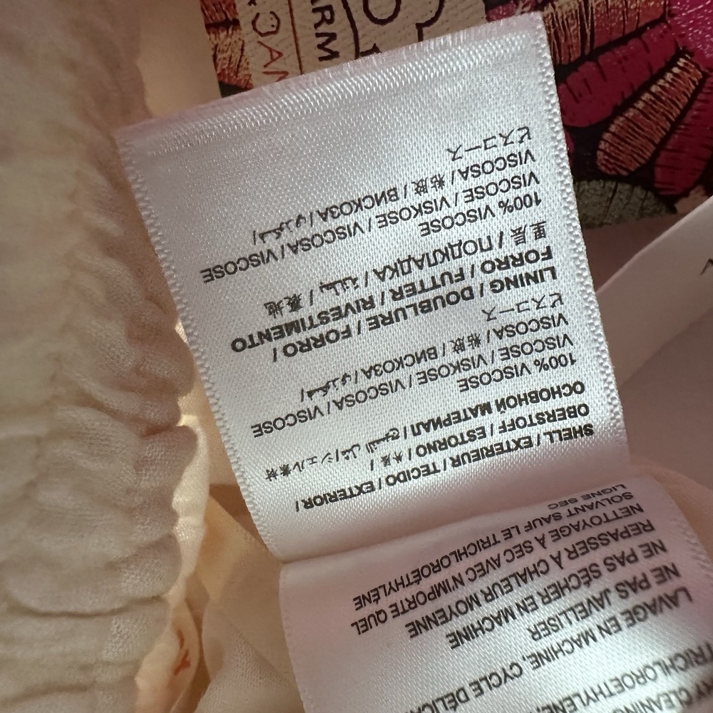 FARM RIO X Anthropologie Floral Print Martina Pants Women's S Blue Wide-Leg NWT - Picture 13 of 13